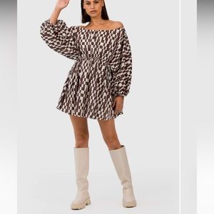 The Fifth Label Revival Dress in Chocolate Check